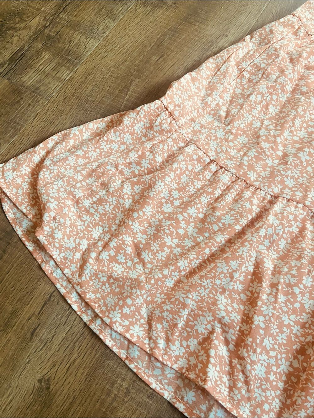 PrettyGarden S Floral Tiered Draw String Waist Soft Orange Dress Vaca spring - Picture 9 of 11